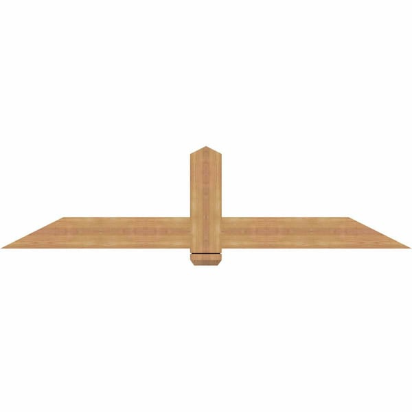 Ekena Millwork Eugene Smooth Timber Gable Bracket, Western Red Cedar, 72"W x 18"H x 1 1/2"D x 5 1/2"F, 6/12 Pitch GBW072X18X0206EUG00SWR - main